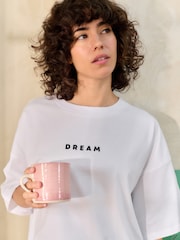Bath & Body Works Red/White Poppy Oversized T-Shirt and Bike Shorts Set - Image 2 of 5
