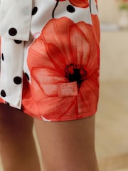 Bath & Body Works White/Red Poppy Lightweight Robe - Image 5 of 6