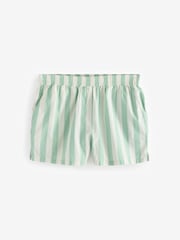 Bath & Body Works Green/Ecru Long Sleeve Shirt Stripe Co-ord 100% Cotton Shorts - Image 8 of 10