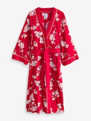 Bath & Body Works Red Japanese Cherry Blossom Lightweight Robe - Image 5 of 7