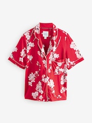 Bath & Body Works Red Japanese Cherry Blossom Short Sleeve Pyjama Set - Image 13 of 17