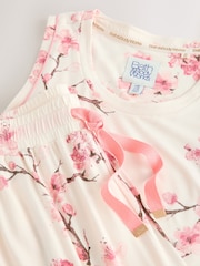 Bath & Body Works Cream Japanese Cherry Blossom Racer Pyjama Set - Image 10 of 11