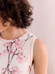 Bath & Body Works Cream Japanese Cherry Blossom Racer Pyjama Set - Image 2 of 8