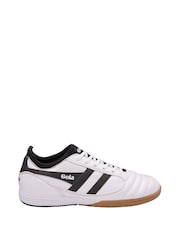 Gola White Mens Ceptor TX Microfibre Lace-Up Football Trainers - Image 1 of 4