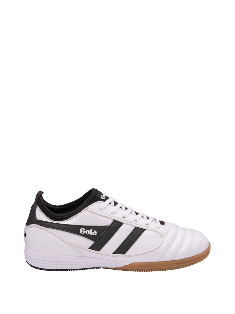 Gola White Mens Ceptor TX Microfibre Lace-Up Football Trainers - Image 1 of 4