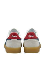 Gola White Mens Viper Leather Lace-Up Trainers - Image 3 of 4