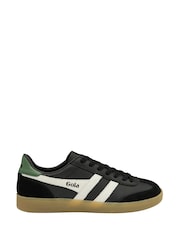 Gola Black Mens Viper Leather Lace-Up Trainers - Image 1 of 4