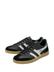 Gola Black Mens Viper Leather Lace-Up Trainers - Image 2 of 4