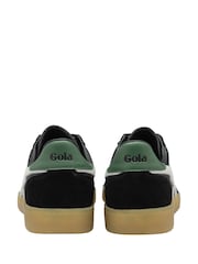 Gola Black Mens Viper Leather Lace-Up Trainers - Image 3 of 4