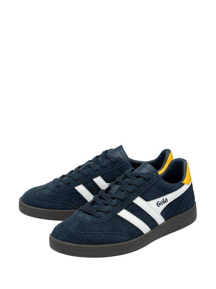 Gola Blue Mens Viper Suede Lace Up Trainers - Image 2 of 4