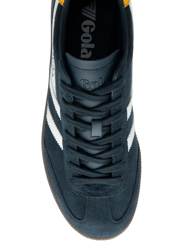 Gola Blue Mens Viper Suede Lace Up Trainers - Image 4 of 4
