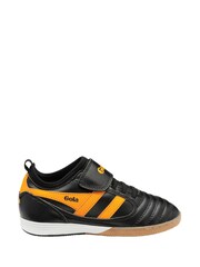 Gola Black Kids Ceptor TX QF Microfibre Strap Football Trainers - Image 1 of 4