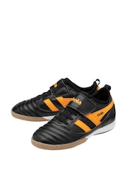 Gola Black Kids Ceptor TX QF Microfibre Strap Football Trainers - Image 2 of 4