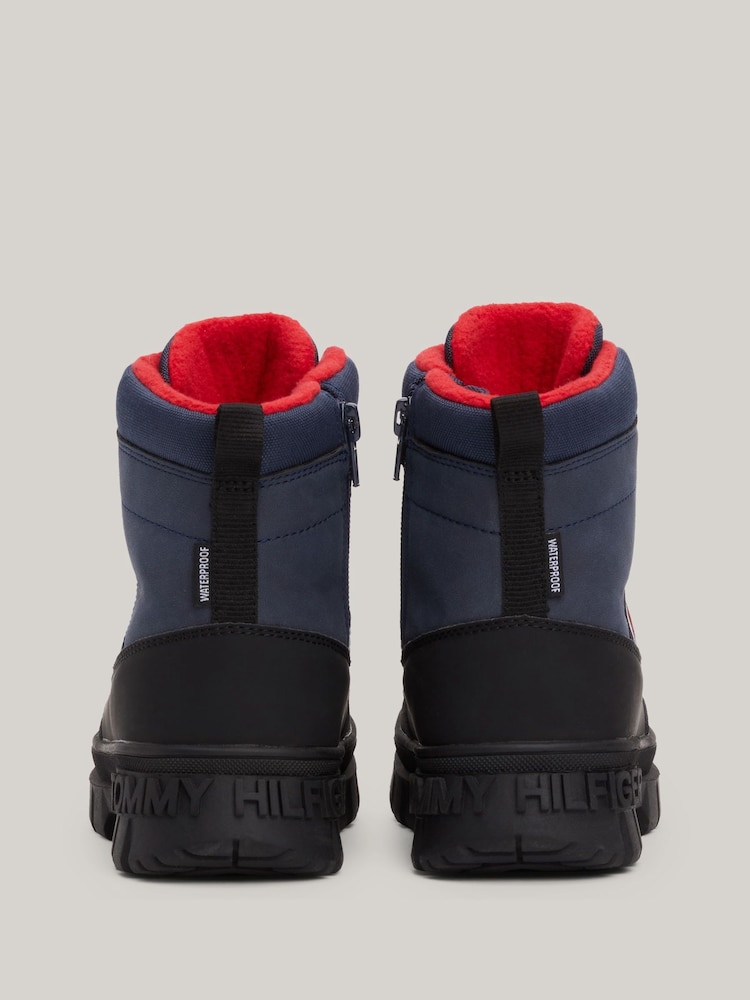 Tommy Hilfiger Blue Stripes Faux Fur Boots - Image 5 of 7