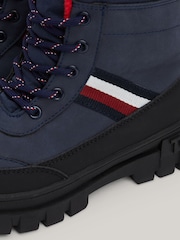 Tommy Hilfiger Blue Stripes Faux Fur Boots - Image 7 of 7