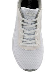 Gola White Ladies Draken Mesh Lace-Up Running Trainers - Image 4 of 4