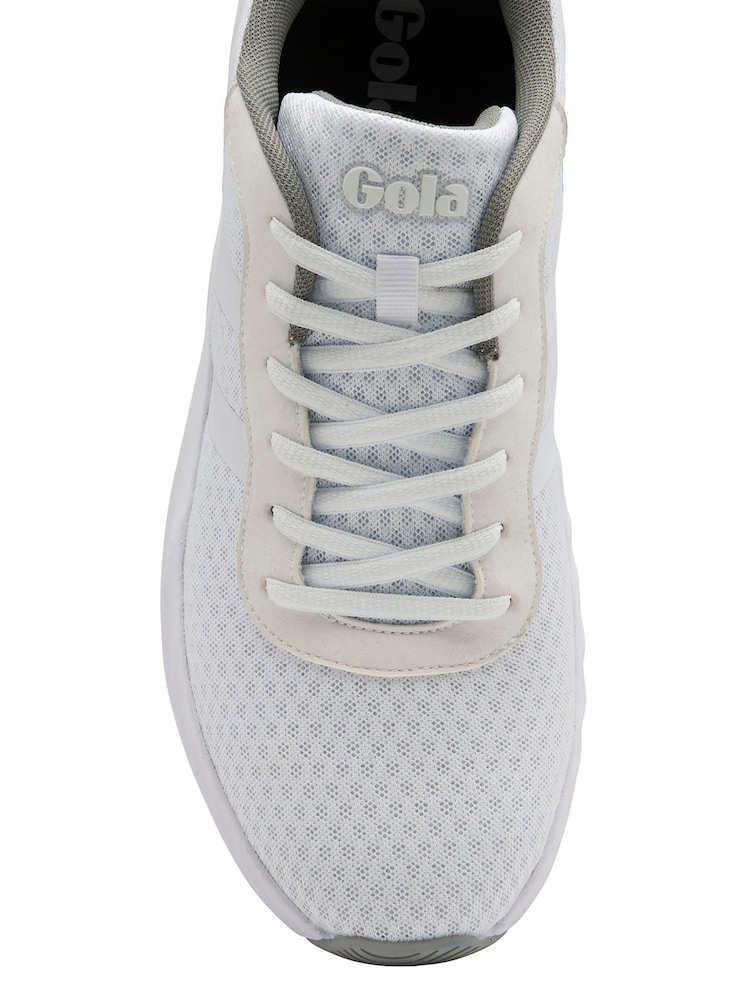Gola White Ladies Draken Mesh Lace-Up Running Trainers - Image 4 of 4
