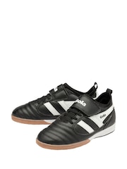 Gola Dark Black Kids Ceptor TX QF Microfibre Strap Football Trainers - Image 2 of 4