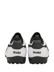 Gola White Mens Ceptor Turf Microfibre Lace-Up Football Boots - Image 3 of 4