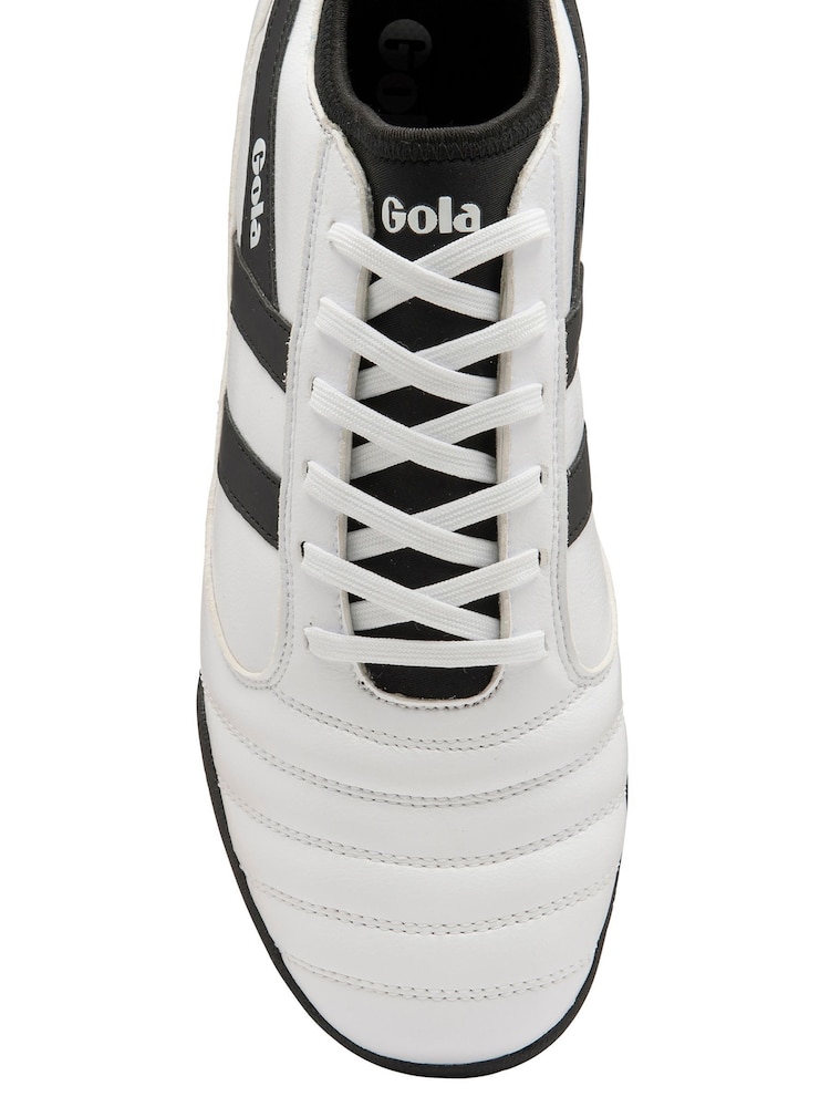 Gola White Mens Ceptor Turf Microfibre Lace-Up Football Boots - Image 4 of 4