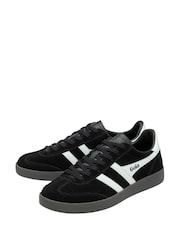 Gola Black Mens Viper Suede Lace Up Trainers - Image 2 of 4