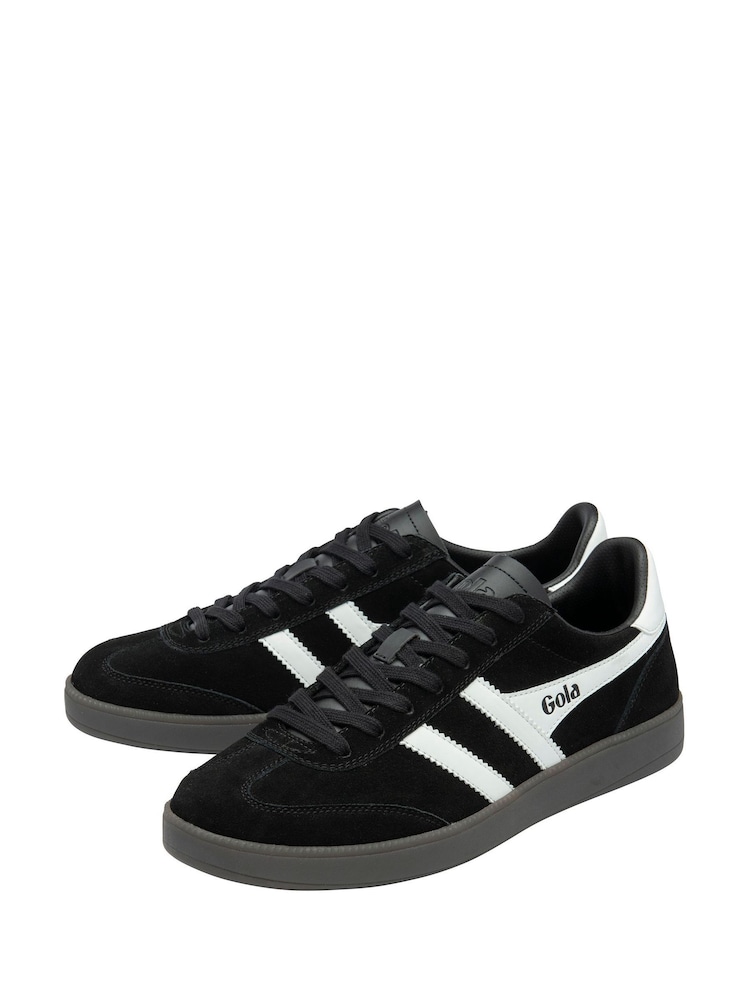 Gola Black Mens Viper Suede Lace Up Trainers - Image 2 of 4