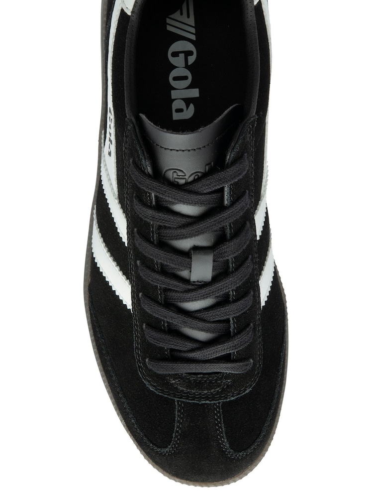 Gola Black Mens Viper Suede Lace Up Trainers - Image 4 of 4