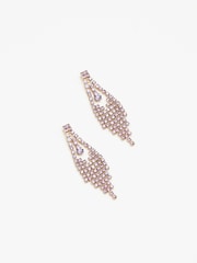 Jon Richard Silver Bead And Crystal Stretch Earrings - Image 2 of 2