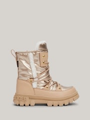 Tommy Hilfiger Gold Faux Fur Boots - Image 1 of 7