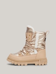 Tommy Hilfiger Gold Faux Fur Boots - Image 2 of 7