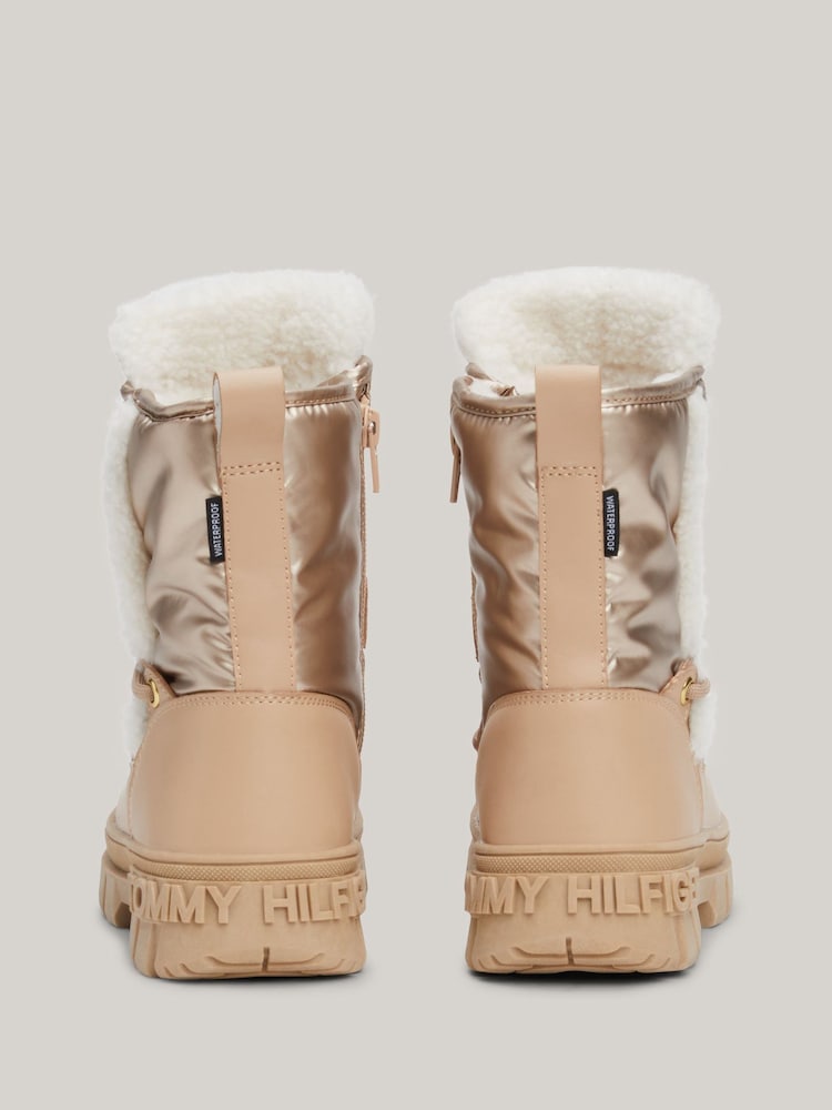 Tommy Hilfiger Gold Faux Fur Boots - Image 4 of 7