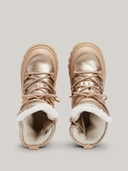 Tommy Hilfiger Gold Faux Fur Boots - Image 5 of 7