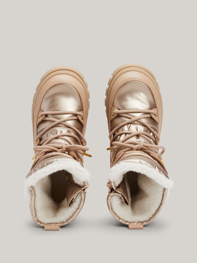Tommy Hilfiger Gold Faux Fur Boots - Image 5 of 7