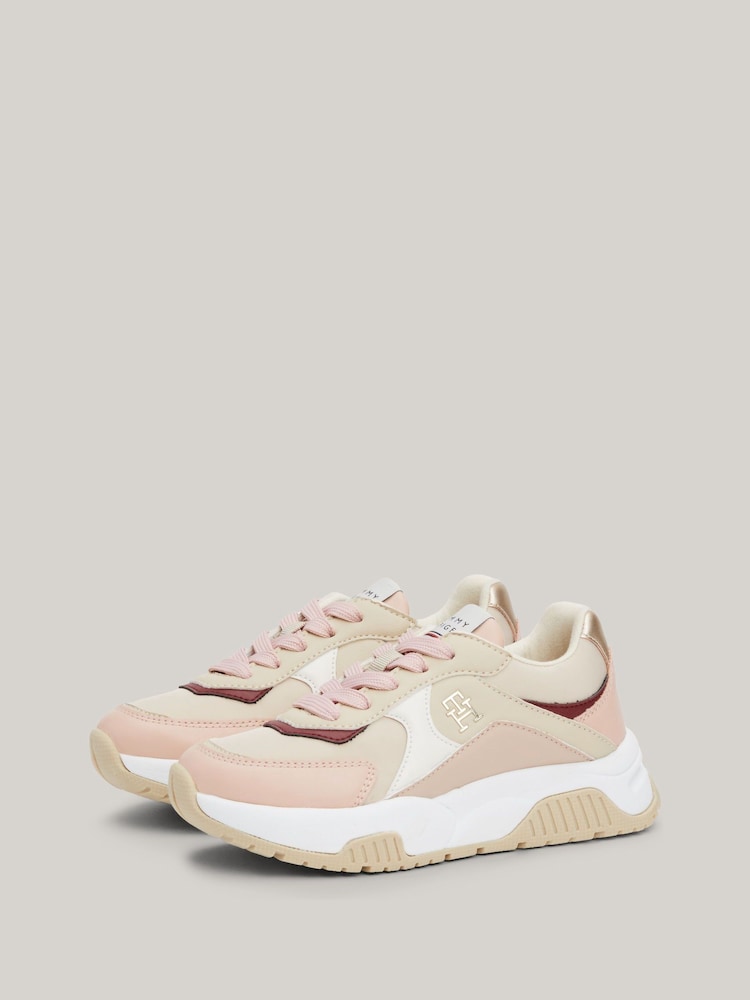 Tommy Hilfiger Pink Low Cut Velcro Trainers - Image 2 of 6