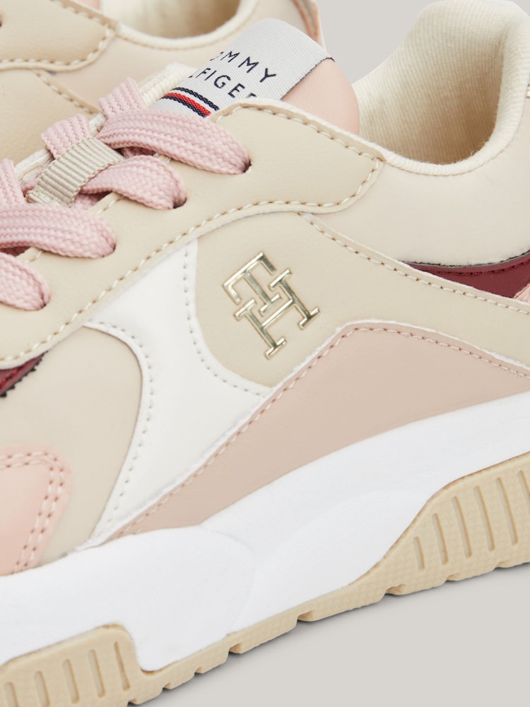 Tommy Hilfiger Pink Low Cut Velcro Trainers - Image 6 of 6