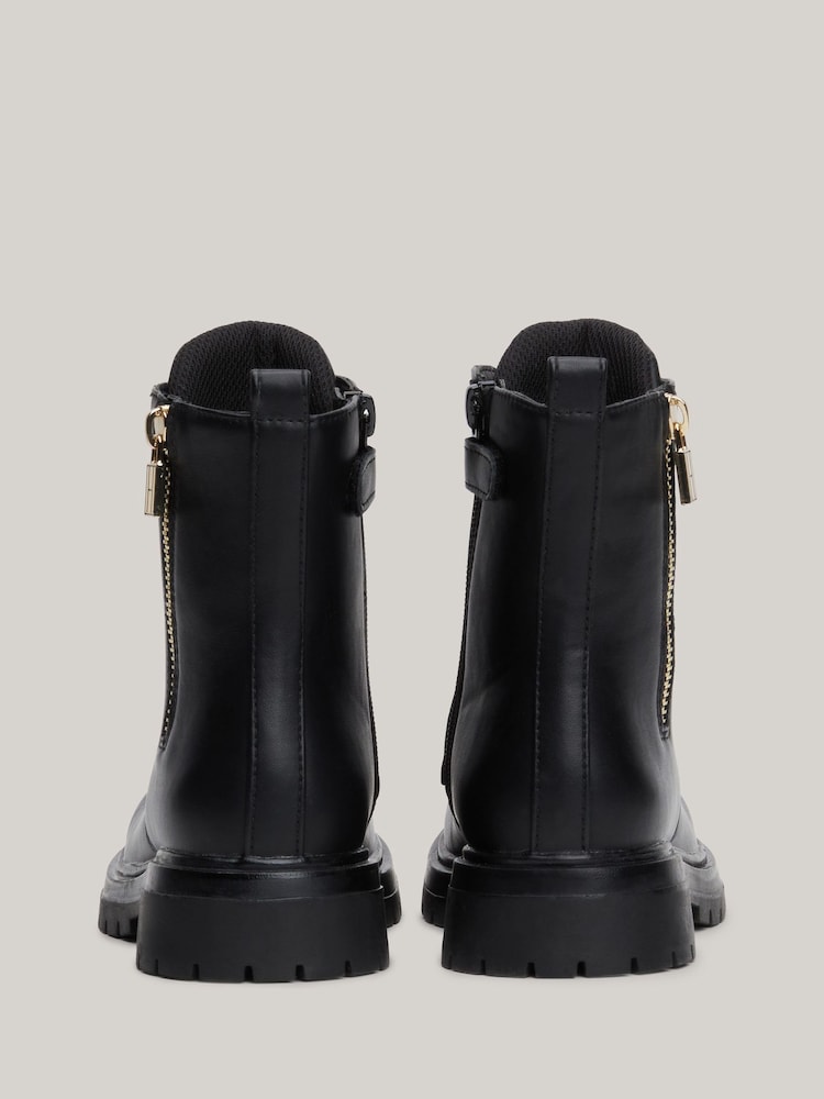 Tommy Hilfiger Black Lace-Up Boots - Image 4 of 7