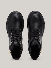 Tommy Hilfiger Black Lace-Up Boots - Image 5 of 7