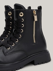 Tommy Hilfiger Black Lace-Up Boots - Image 7 of 7