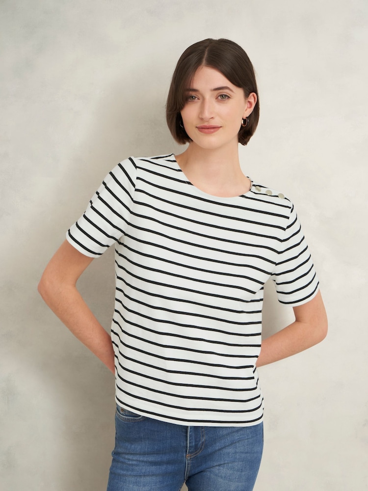 Hobbs White Bethan 100% Cotton Top - Image 1 of 4