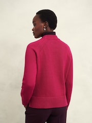 Hobbs Pink Deborah 100% Cotton Jumper - Image 2 of 4