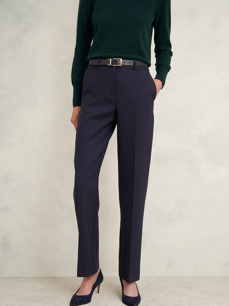 Hobbs Blue Gerrie Straight Trousers - Image 1 of 4 Hobbs Blue Gerrie Straight Trousers - Image 1 of 4