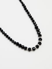 Jon Richard Silver Tone Jet Faceted Bead And Crystal Necklace - Image 3 of 3