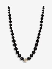 Jon Richard Gold Tone Jet Faceted Bead And Crystal Necklace - Image 1 of 3