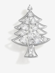 Jon Richard Silver Tone Crystal Cubic Zirconia Christmas Tree Brooch - Image 2 of 2