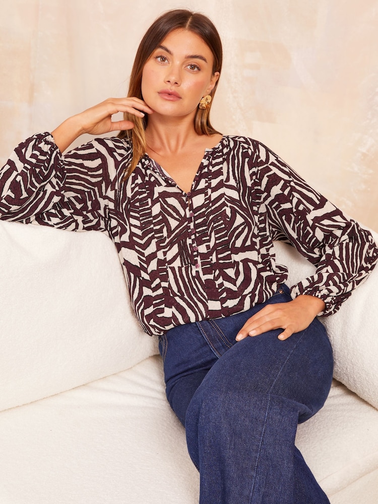 Friends Like These Red Long Sleeve Mesh Top - Image 1 of 4 Friends Like These Red Long Sleeve Mesh Top - Image 1 of 4