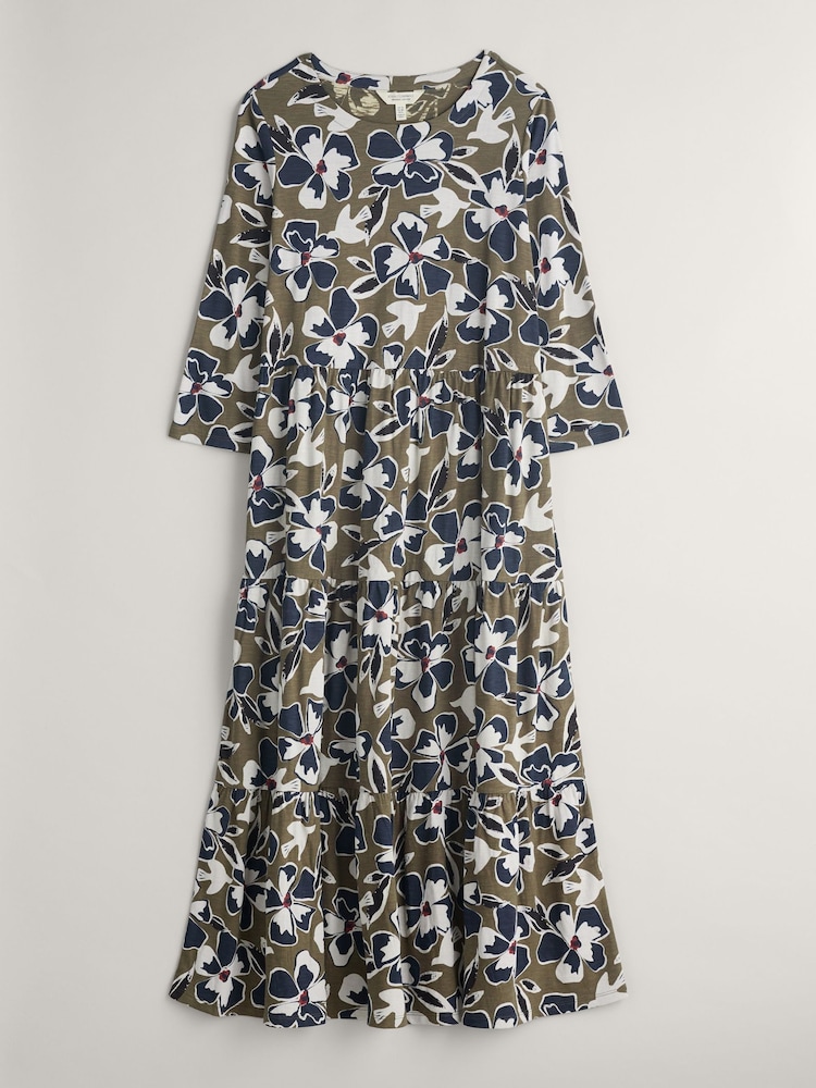 Seasalt Cornwall Green Line Strokes Dress - Image 4 of 4