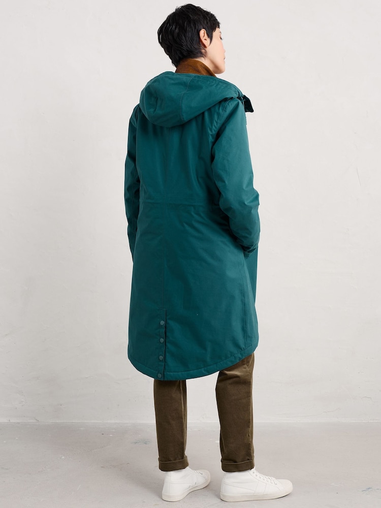 Seasalt Cornwall Blue Plant Waterproof Hunter 2 Coat - Image 2 of 5
