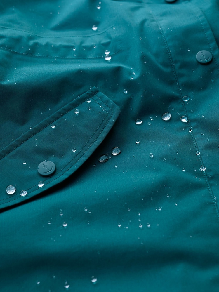 Seasalt Cornwall Blue Plant Waterproof Hunter 2 Coat - Image 5 of 5