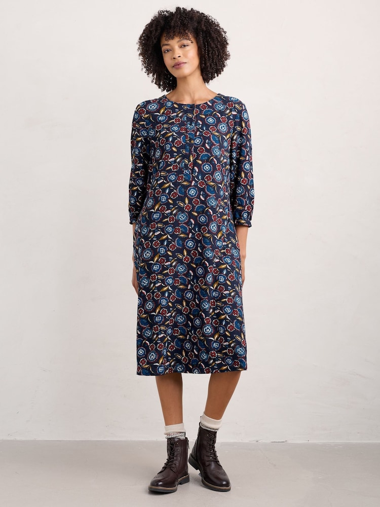 Seasalt Cornwall Navy Blue Sea Call Dress - Image 1 of 5 Seasalt Cornwall Navy Blue Sea Call Dress - Image 1 of 5