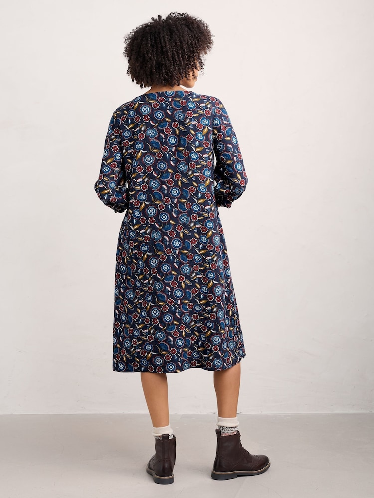 Seasalt Cornwall Navy Blue Sea Call Dress - Image 2 of 5 Seasalt Cornwall Navy Blue Sea Call Dress - Image 2 of 5